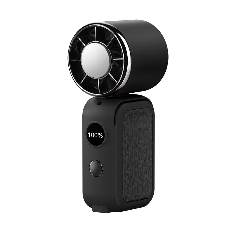 RAKUFAN™★【SNSで話題】ランキング1位 冷却機能付きの折りたたみ式携帯ファン。磁気対応で、手持ち・腰掛け・首掛けが可能。