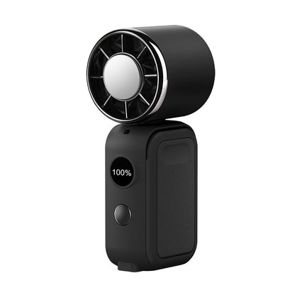 RAKUFAN™★【SNSで話題】ランキング1位 冷却機能付きの折りたたみ式携帯ファン。磁気対応で、手持ち・腰掛け・首掛けが可能。