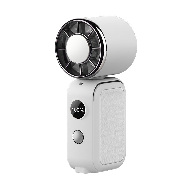 RAKUFAN™★【SNSで話題】ランキング1位 冷却機能付きの折りたたみ式携帯ファン。磁気対応で、手持ち・腰掛け・首掛けが可能。