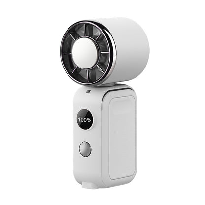 RAKUFAN™★【SNSで話題】ランキング1位 冷却機能付きの折りたたみ式携帯ファン。磁気対応で、手持ち・腰掛け・首掛けが可能。